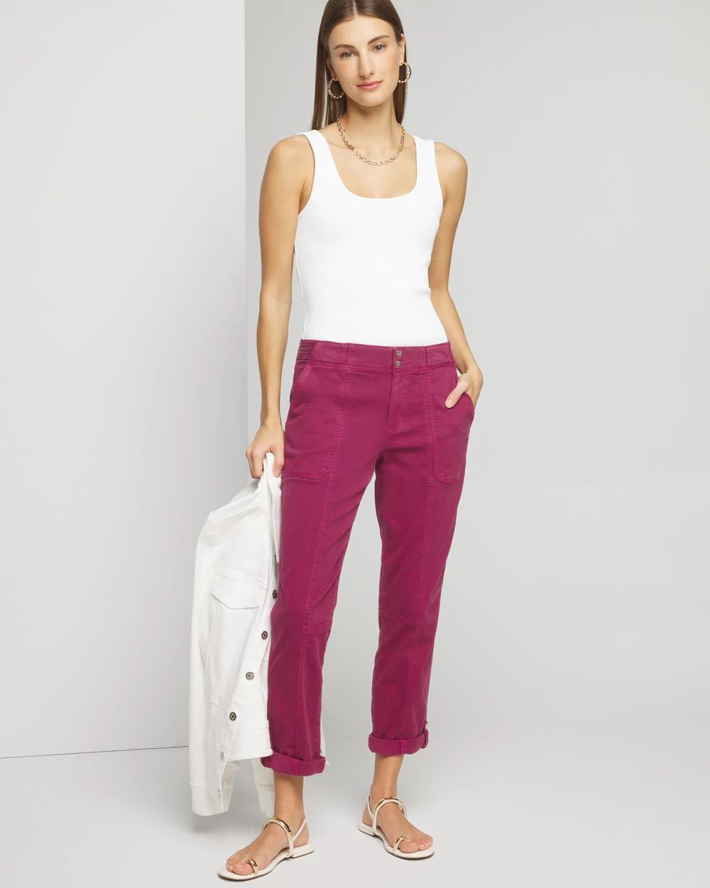 White house black market crop pants deals